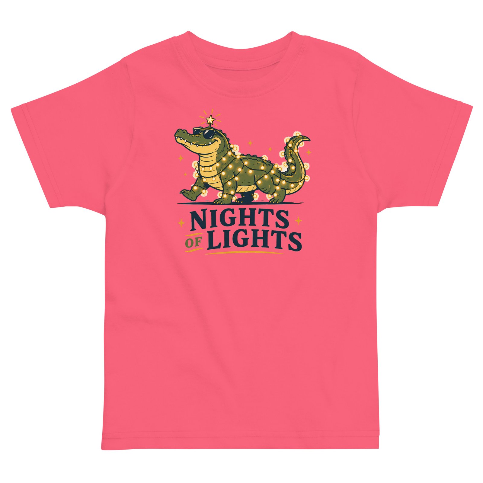 Nights of Lights Alligator Toddler jersey t-shirt - Image 2