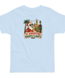 Santa Ice Cream Nights of Lights Toddler jersey t-shirt - Image 3