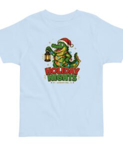 Holiday Nights Alligator Toddler jersey t-shirt - Image 3