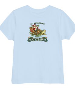 Santa Turtle Nights of Lights Toddler jersey t-shirt - Image 5
