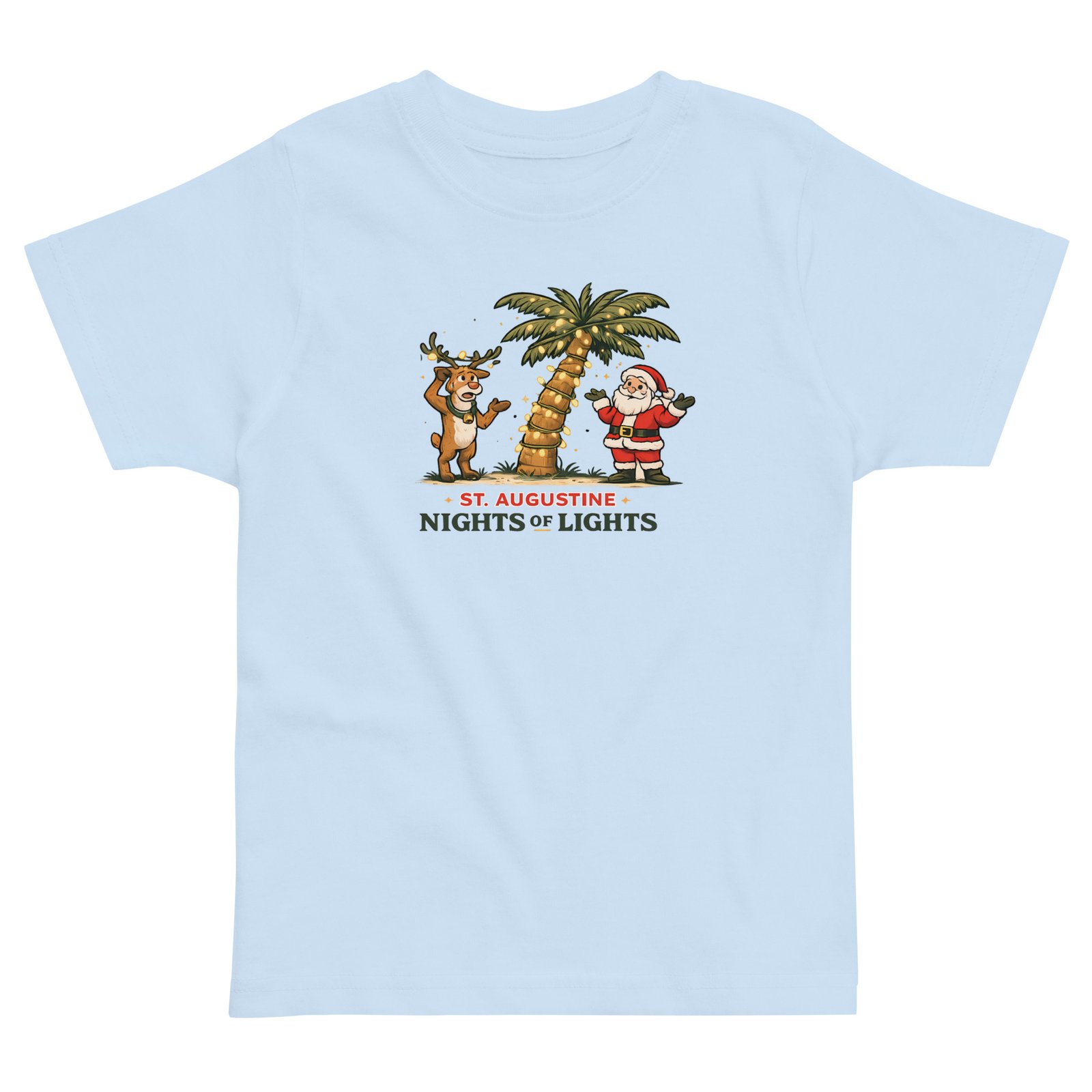 Rudolph Santa Palm Toddler jersey t-shirt - Image 2
