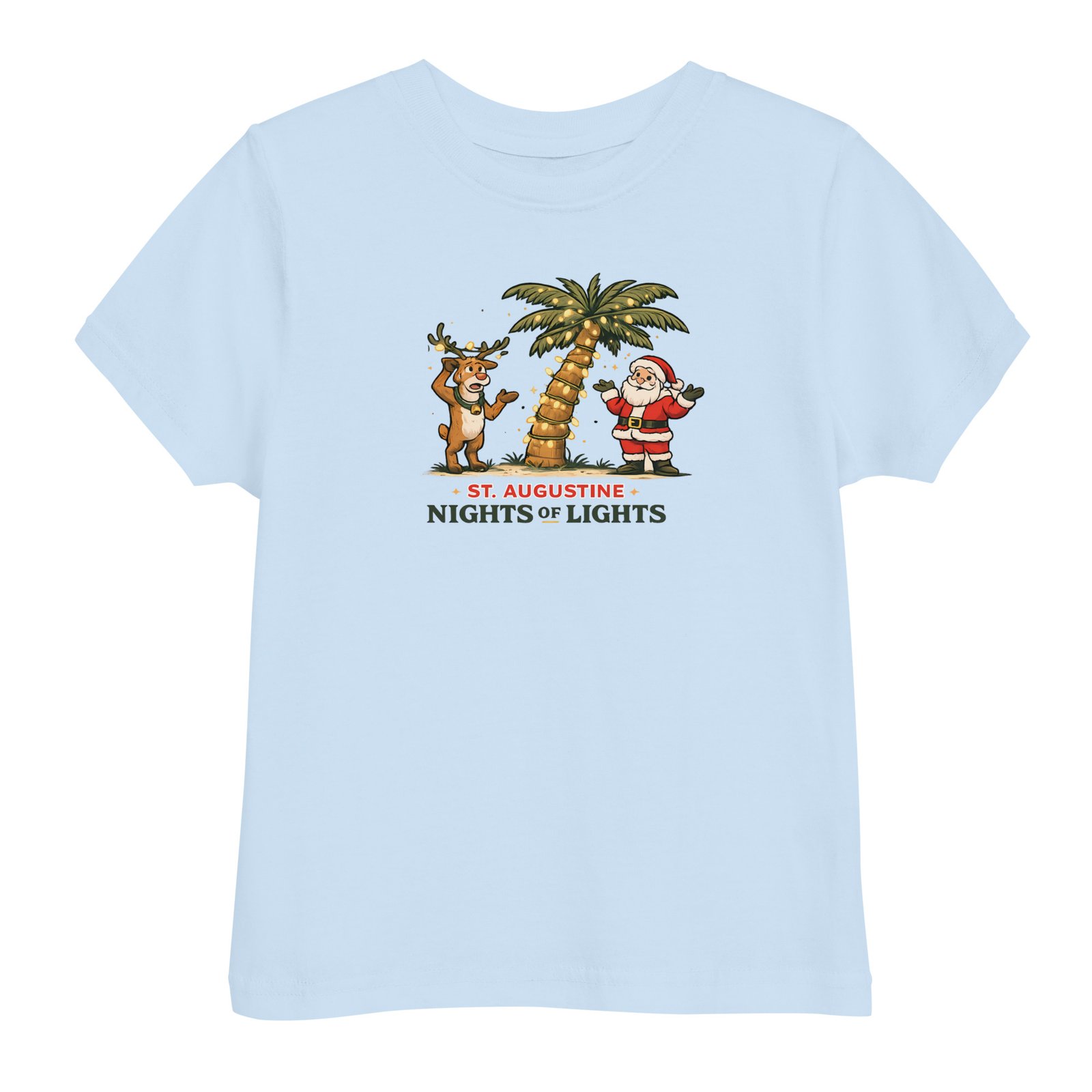 Rudolph Santa Palm Toddler jersey t-shirt - Image 5
