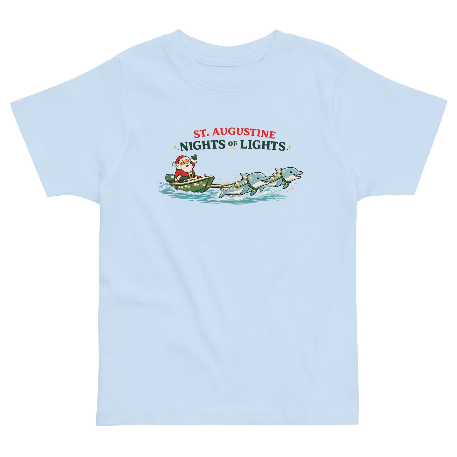 Dolphins Pulling Santa Toddler jersey t-shirt - Image 2