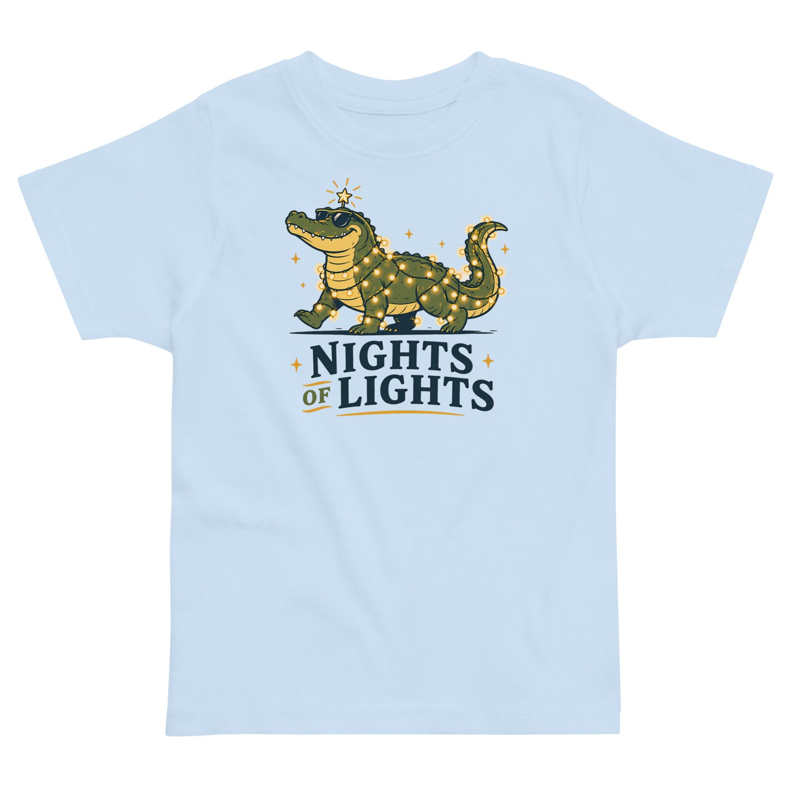 Nights of Lights Alligator Toddler jersey t-shirt - Image 4