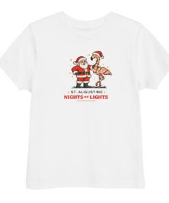 Santa Flamingo Nights of Lights Toddler jersey t-shirt