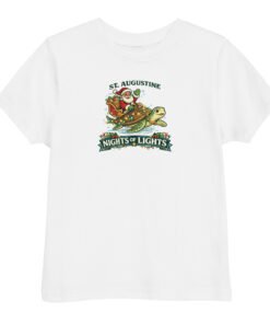 Santa Turtle Nights of Lights Toddler jersey t-shirt - Image 6