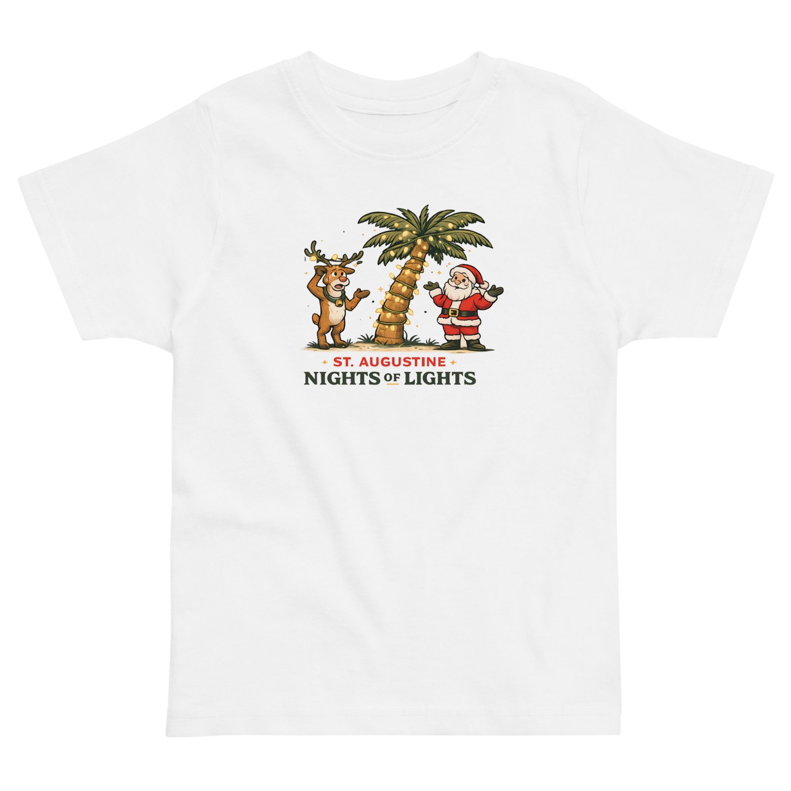 Rudolph Santa Palm Toddler jersey t-shirt - Image 3