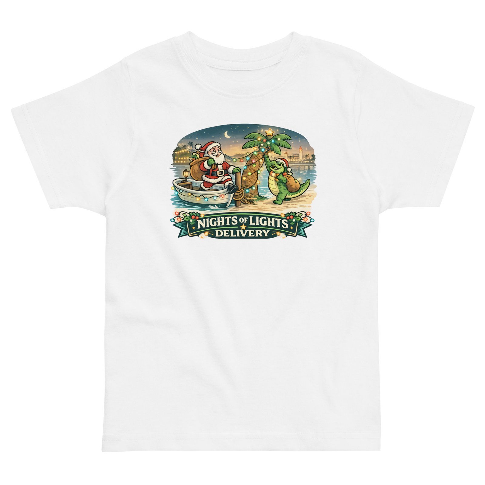 Nights of Lights Delivery Alligator Toddler jersey t-shirt - Image 5
