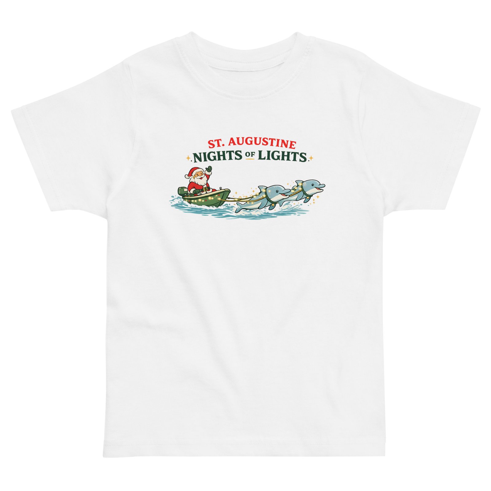 Dolphins Pulling Santa Toddler jersey t-shirt - Image 3