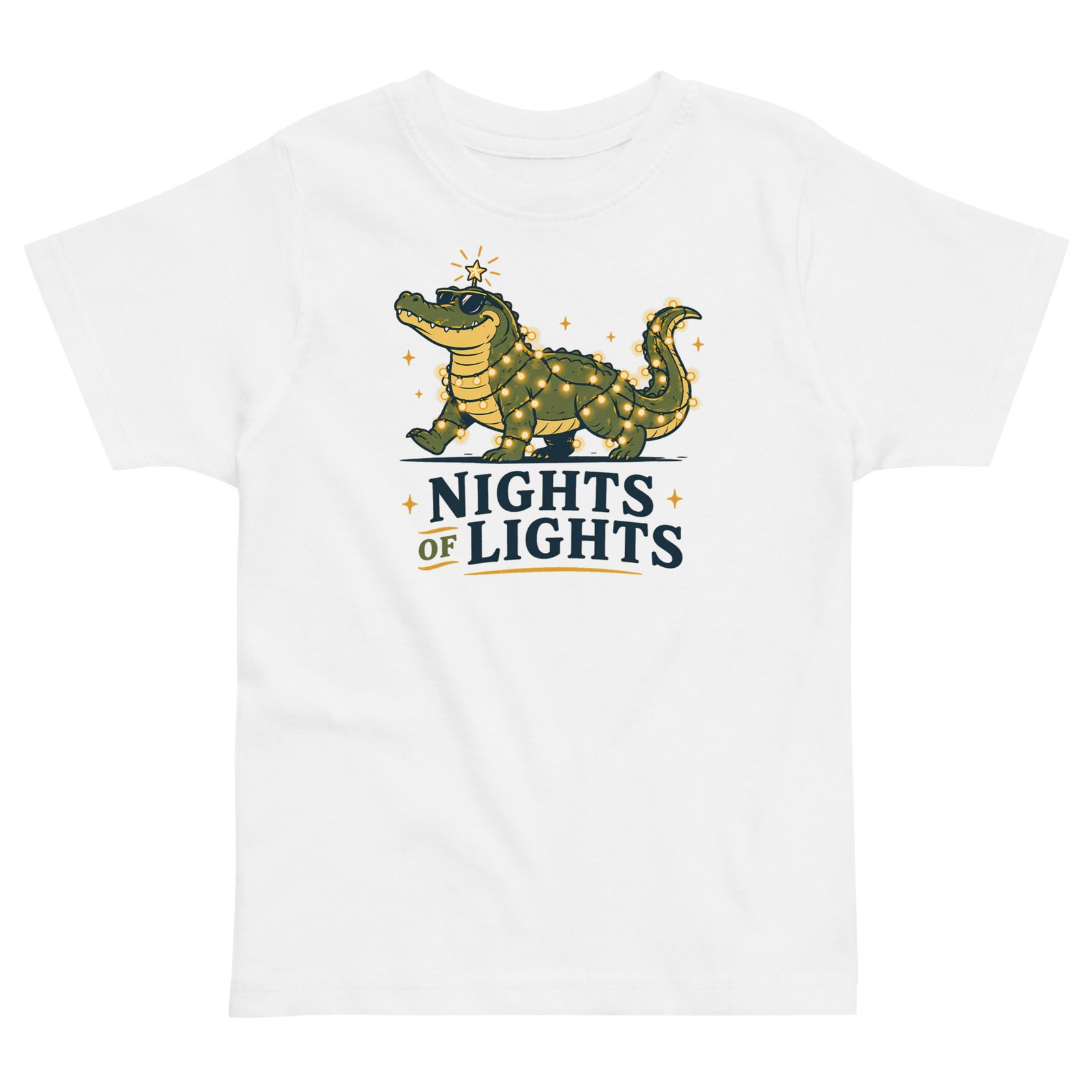 Nights of Lights Alligator Toddler jersey t-shirt