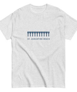 St. Augustine Beach Pier Line Unisex tee - Image 10