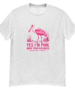 Yes I'm Pink Spoonbill Unisex classic tee - Image 9