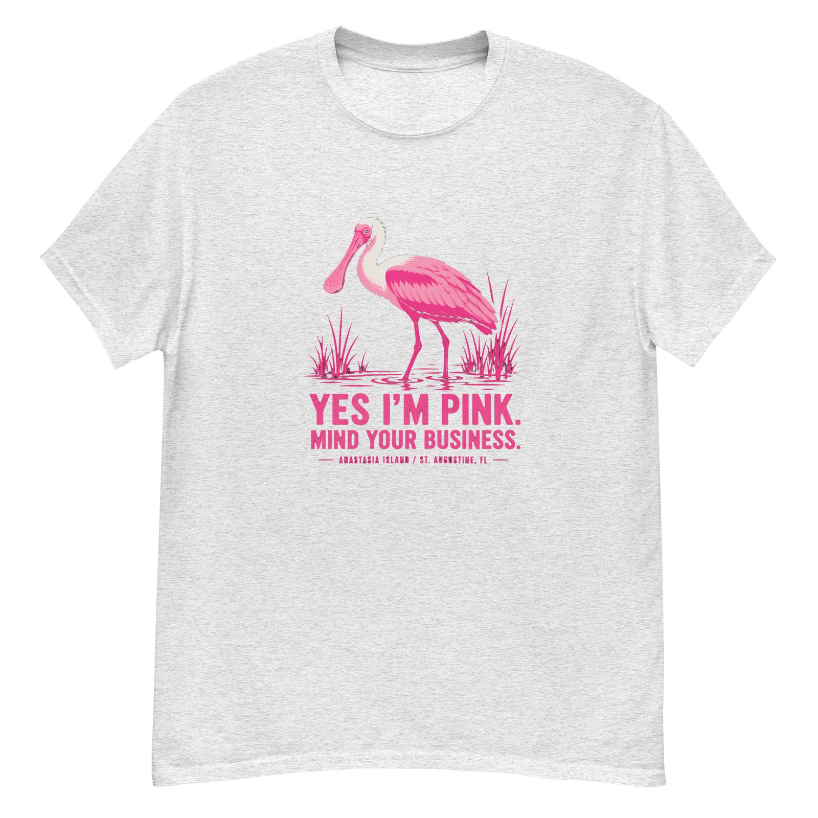 Yes I'm Pink Spoonbill Unisex classic tee - Image 9