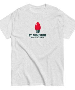 St. Augustine Nights of Lights Red Bulb Unisex classic tee - Image 15