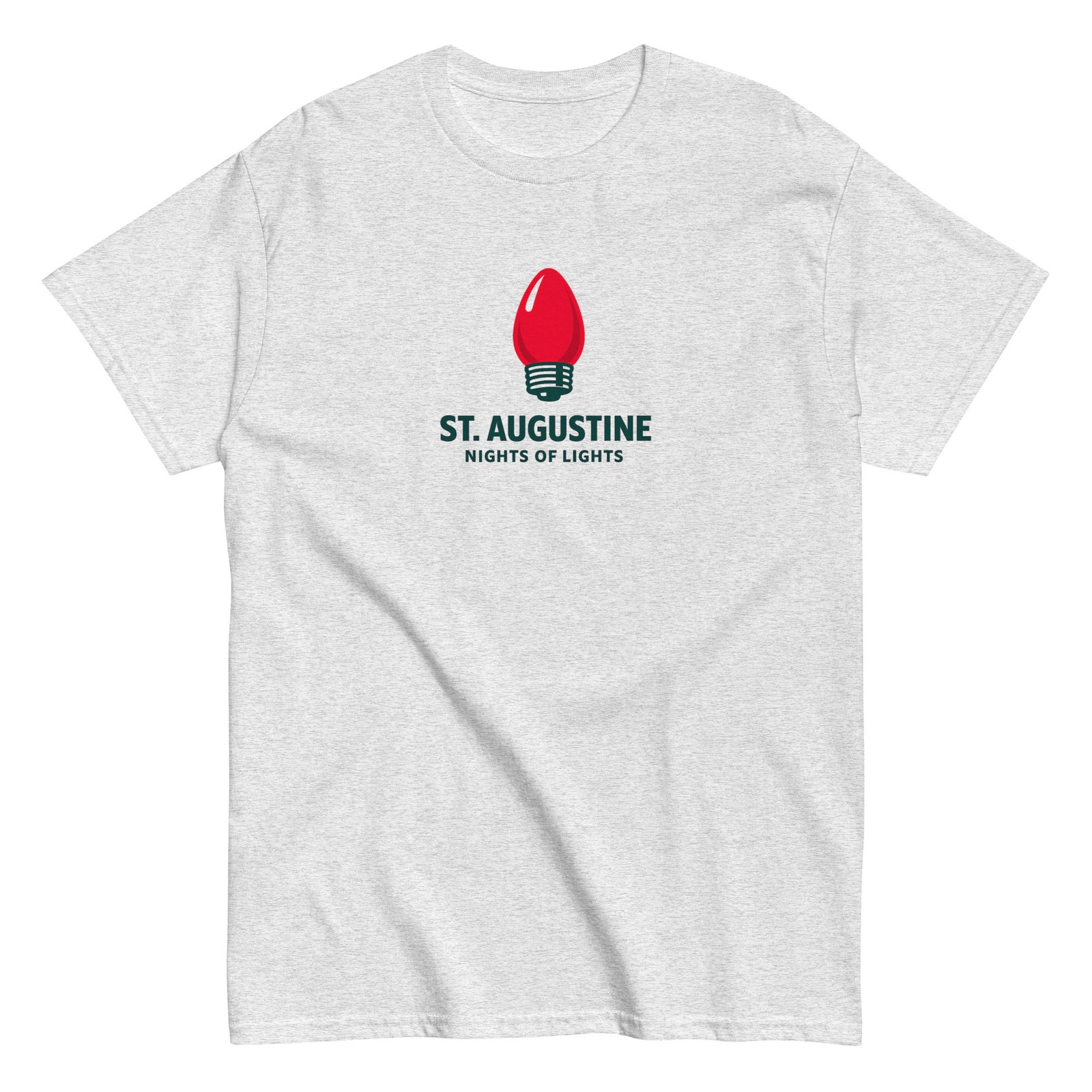 St. Augustine Nights of Lights Red Bulb Unisex classic tee - Image 15