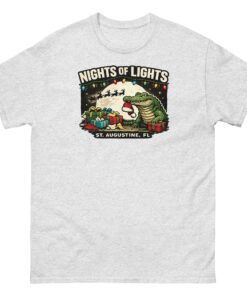 Alligator Eating Santa Nights of Lights Unisex classic tee - Image 11