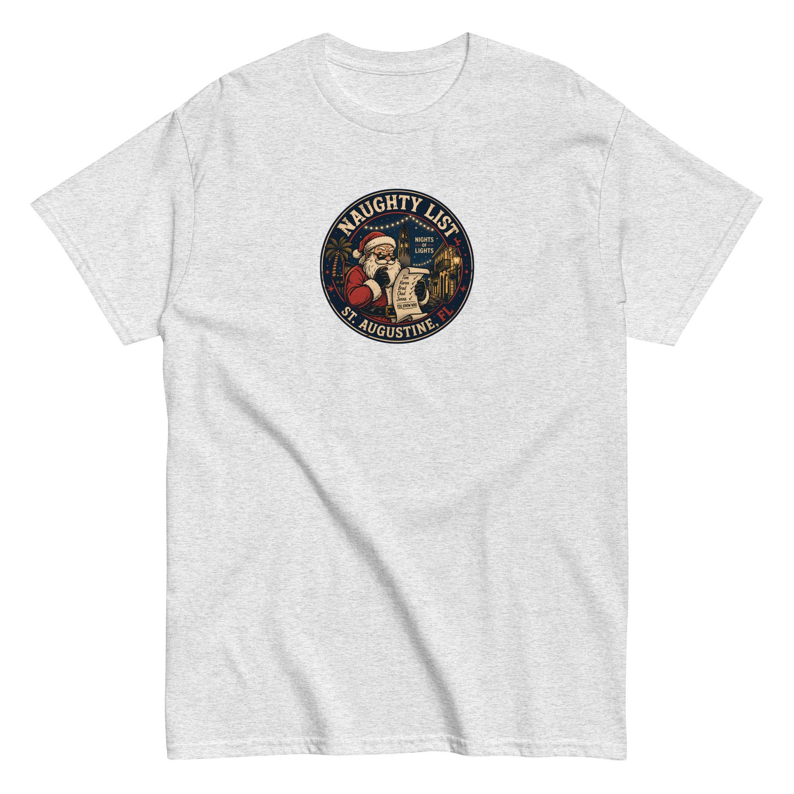 Naughty List Badge Unisex classic tee - Image 7
