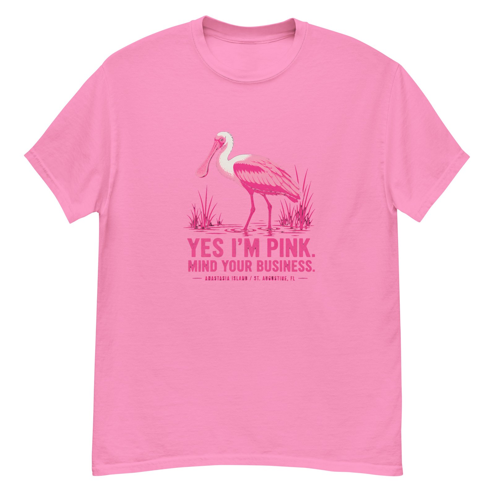 Yes I'm Pink Spoonbill Unisex classic tee - Image 2