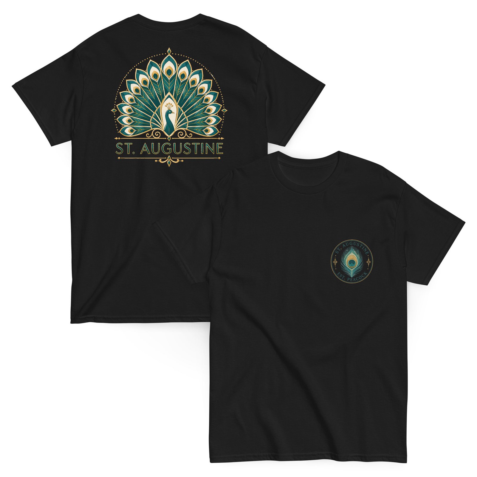 St. Augustine Est. Peacock Unisex classic tee