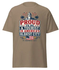 Alternative view of Proud Tourist America's Oldest City Unisex classic tee