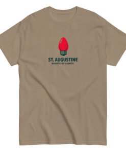 St. Augustine Nights of Lights Red Bulb Unisex classic tee - Image 4