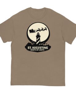 Alternative view of Lighthouse Santa Flying Unisex classic tee