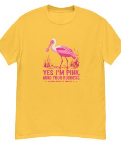 Yes I'm Pink Spoonbill Unisex classic tee - Image 4