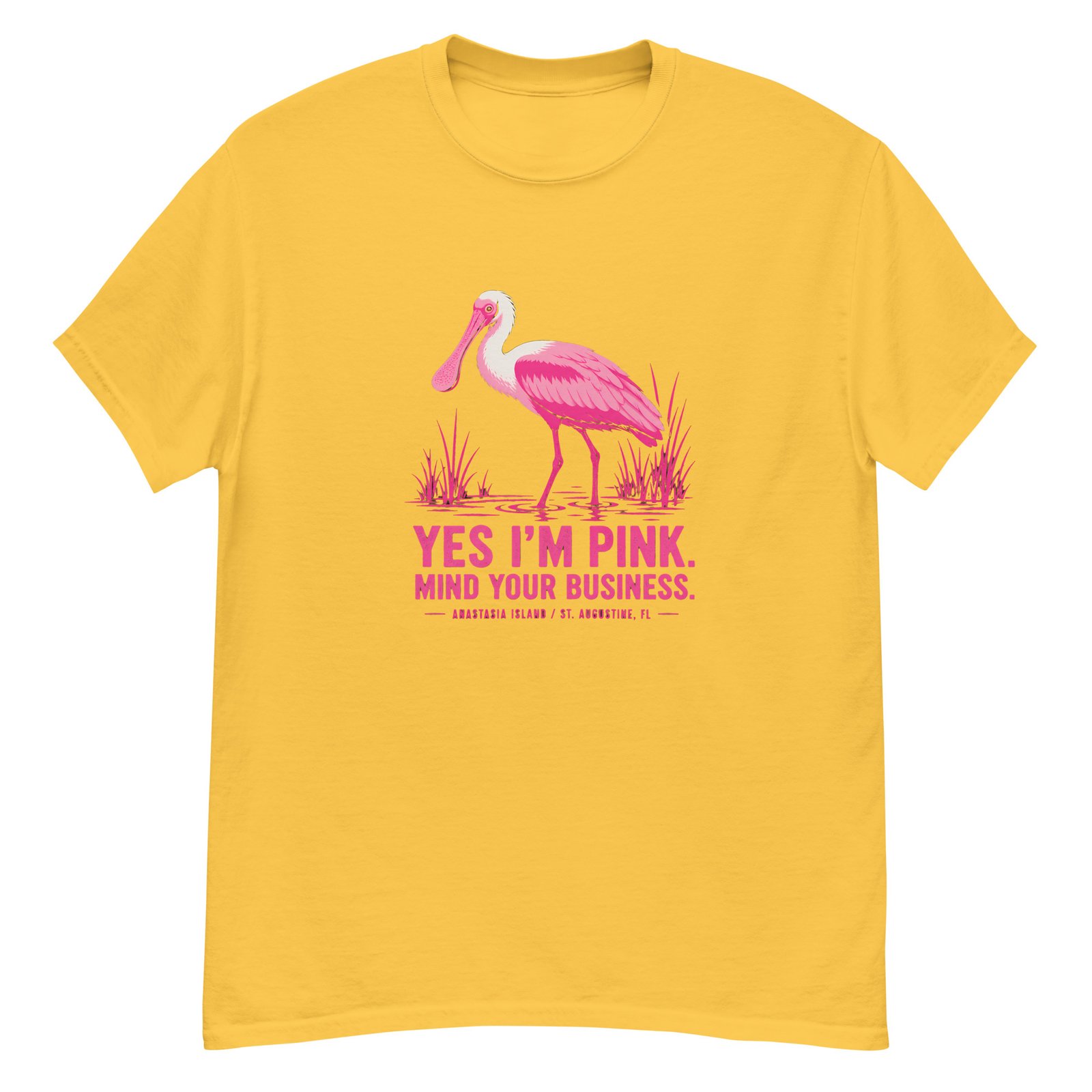 Yes I'm Pink Spoonbill Unisex classic tee - Image 4