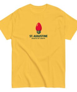 St. Augustine Nights of Lights Red Bulb Unisex classic tee - Image 9