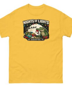 Alligator Eating Santa Nights of Lights Unisex classic tee - Image 4