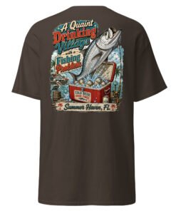 Quaint Drinking Village Summer Haven Fish Unisex classic tee - Image 3