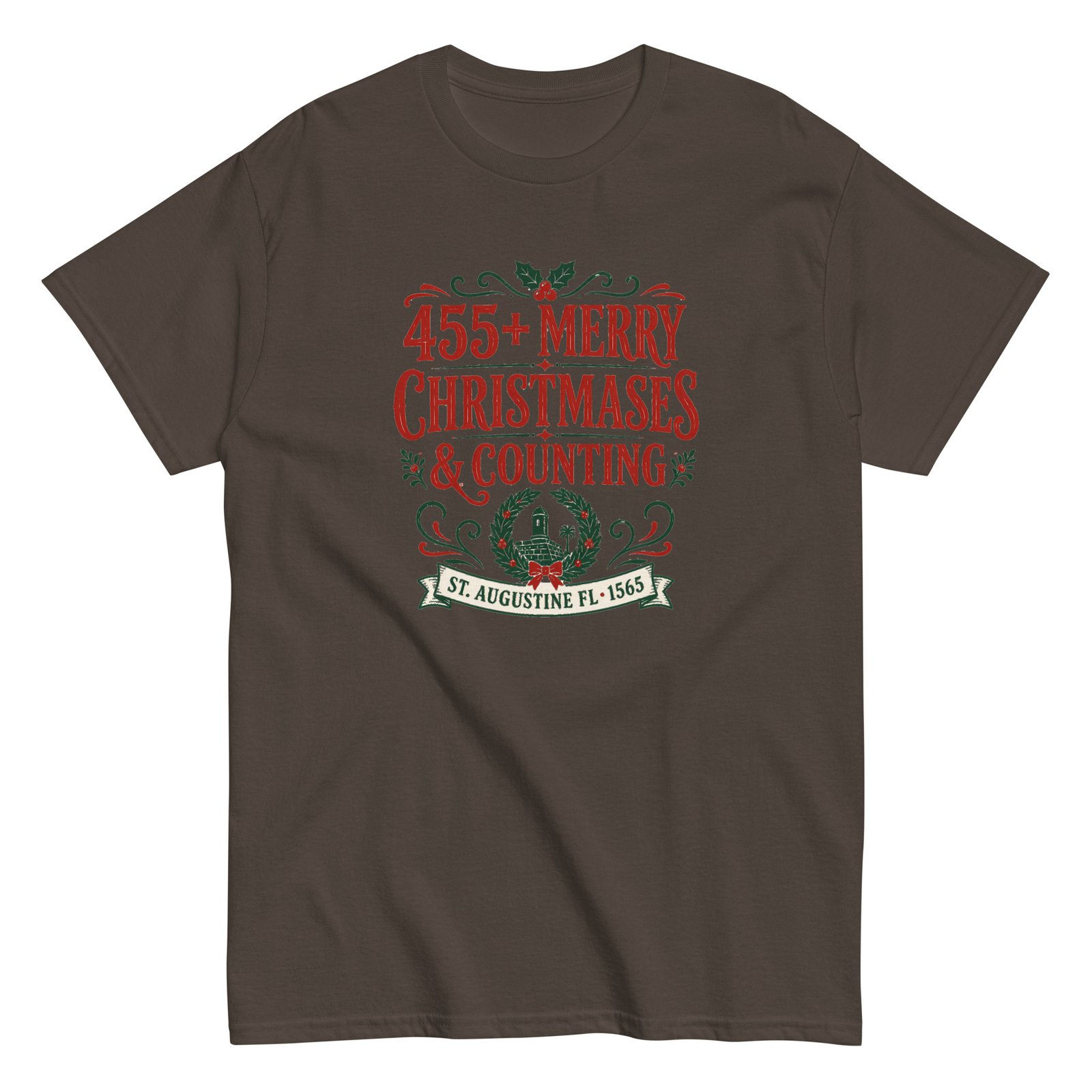 455+ Merry Christmases St. Augustine Unisex classic tee - Image 4