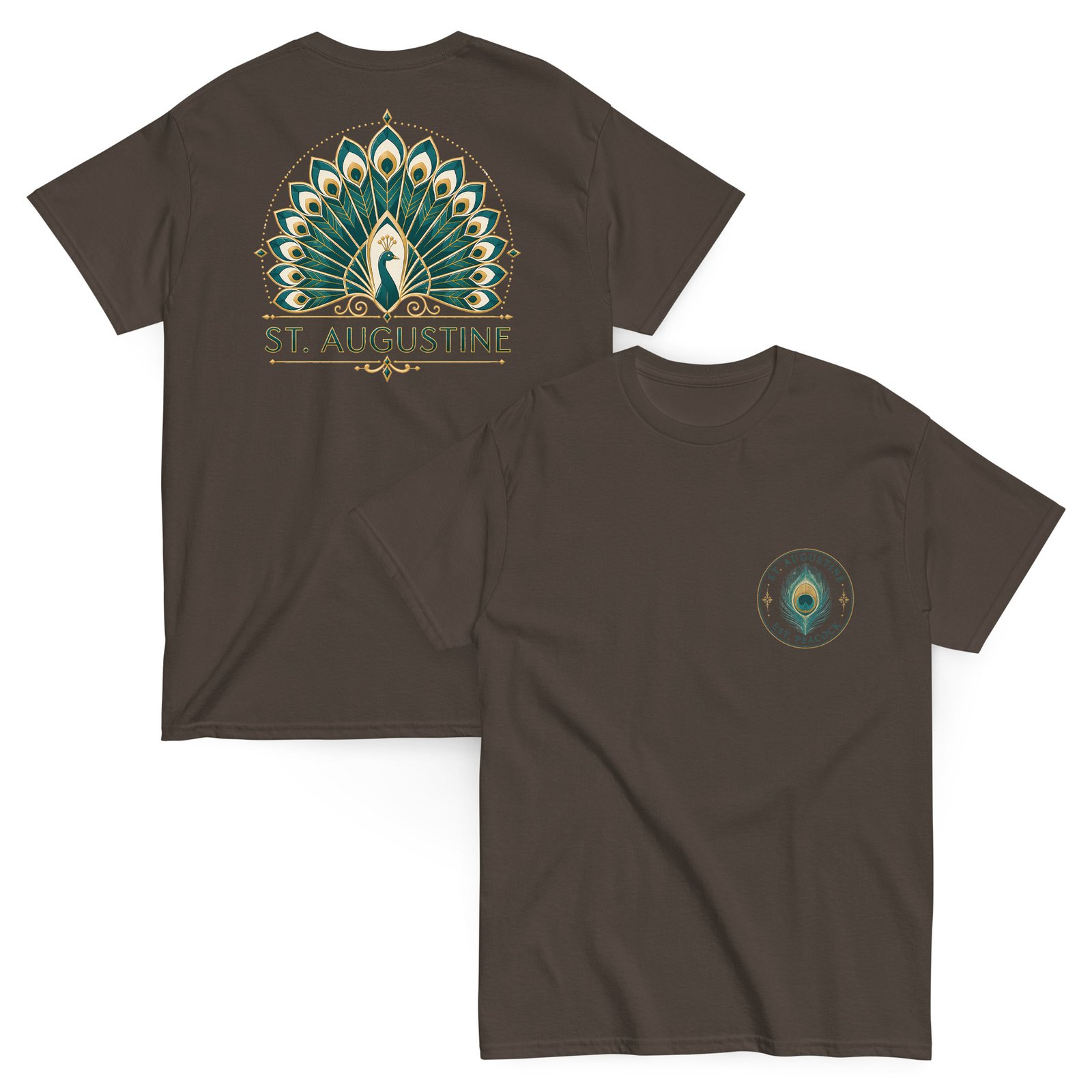 St. Augustine Est. Peacock Unisex classic tee - Image 2
