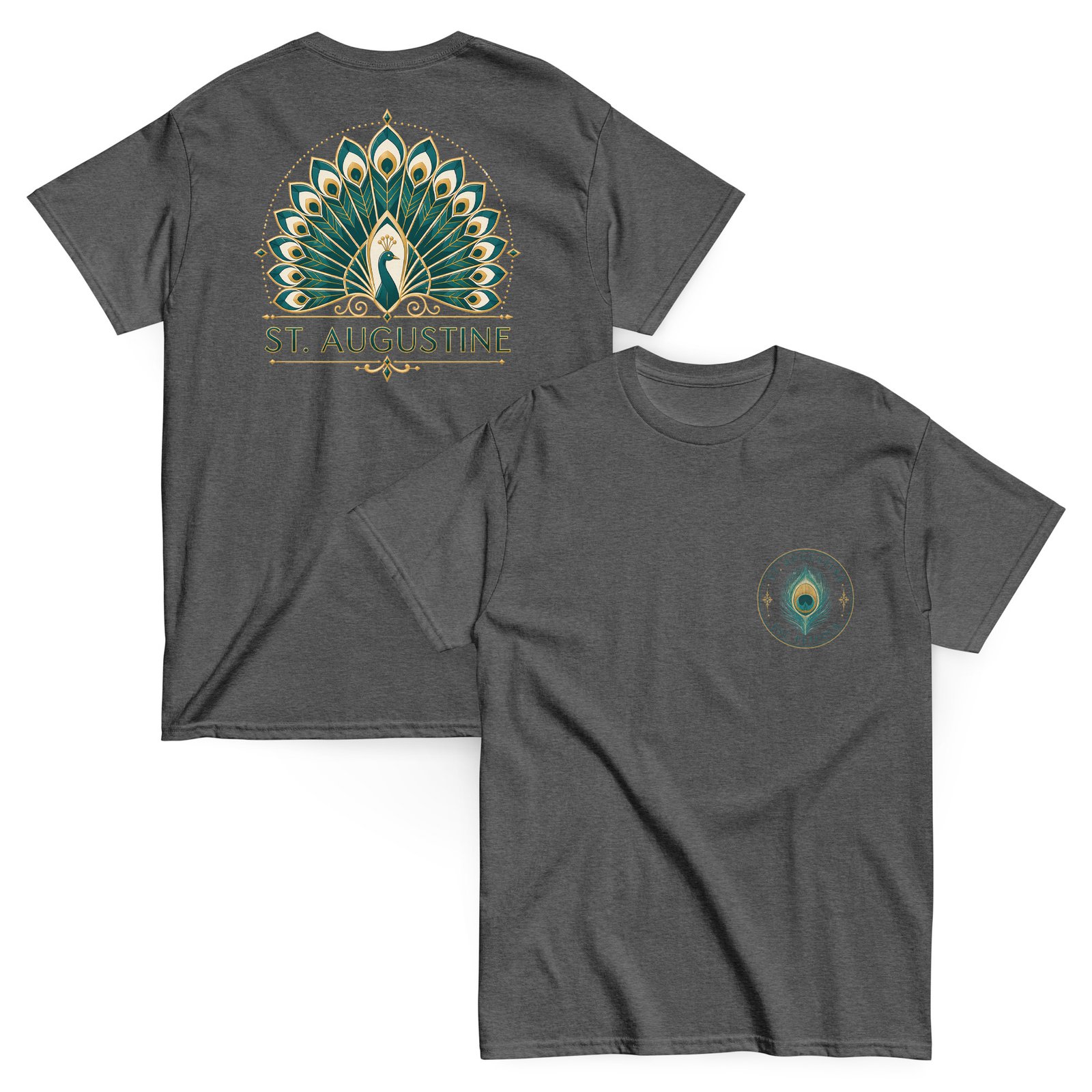 St. Augustine Est. Peacock Unisex classic tee - Image 3