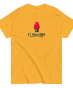 St. Augustine Nights of Lights Red Bulb Unisex classic tee - Image 5