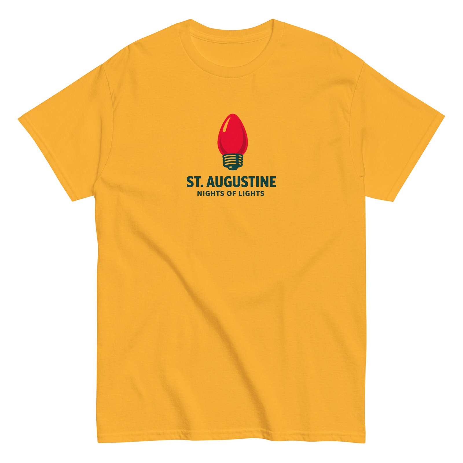 St. Augustine Nights of Lights Red Bulb Unisex classic tee - Image 5