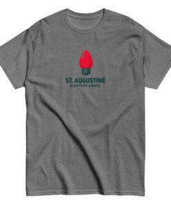 St. Augustine Nights of Lights Red Bulb Unisex classic tee - Image 3