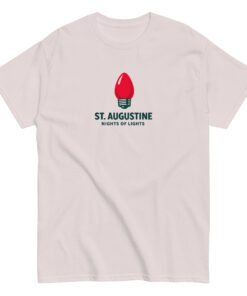 St. Augustine Nights of Lights Red Bulb Unisex classic tee - Image 14