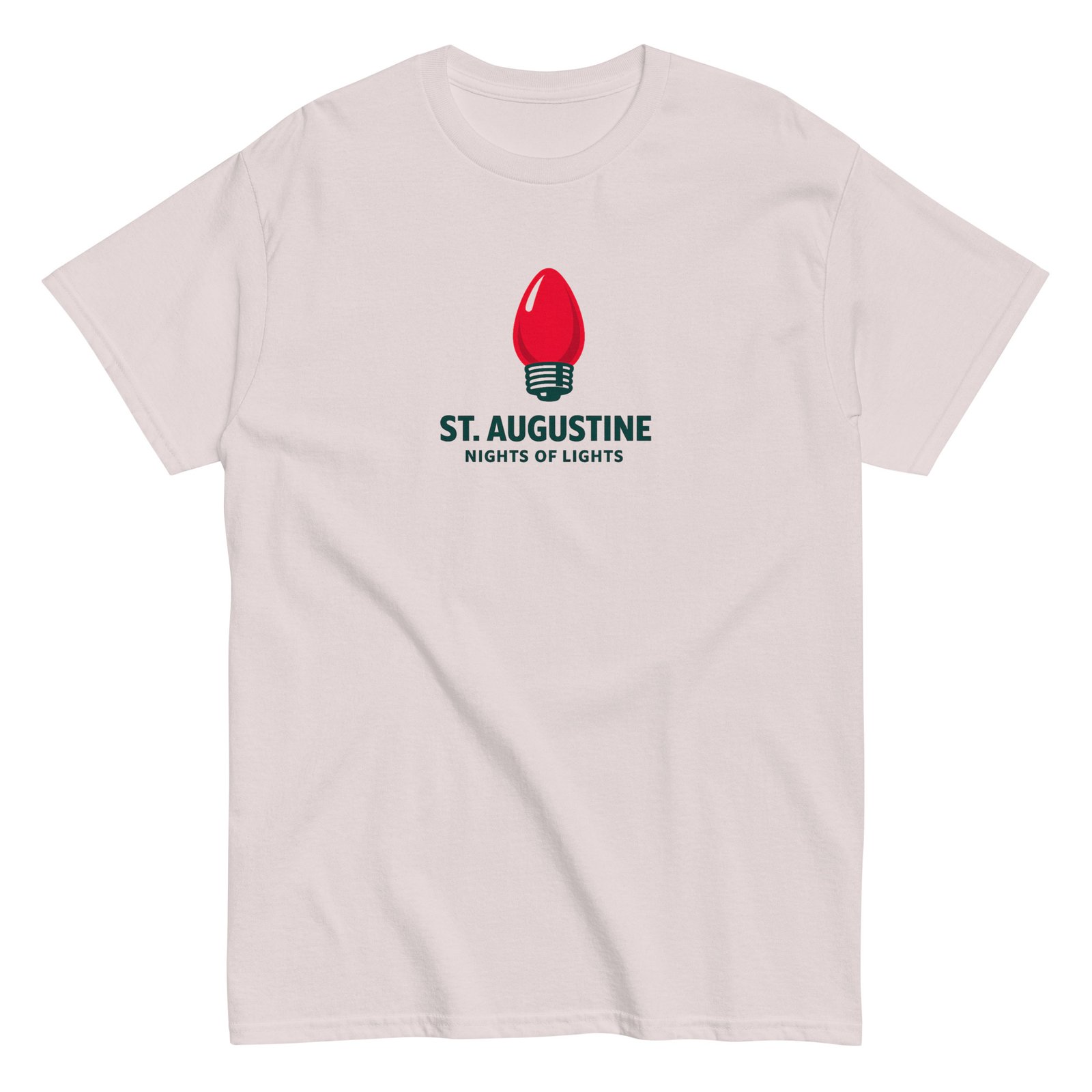 St. Augustine Nights of Lights Red Bulb Unisex classic tee - Image 14
