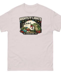 Alligator Eating Santa Nights of Lights Unisex classic tee - Image 9