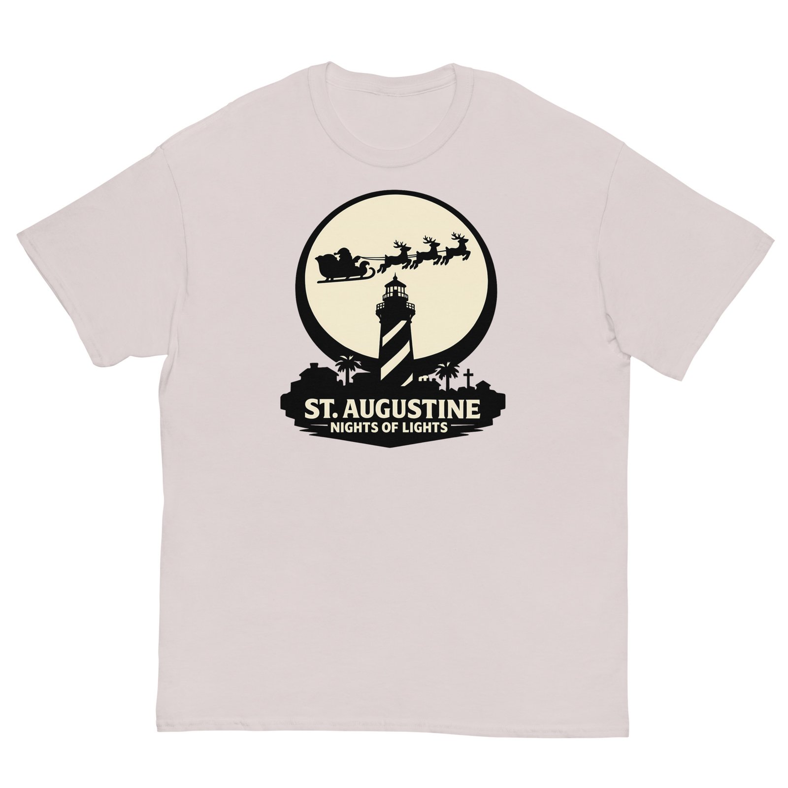 Lighthouse Santa Flying Unisex classic tee - Image 8