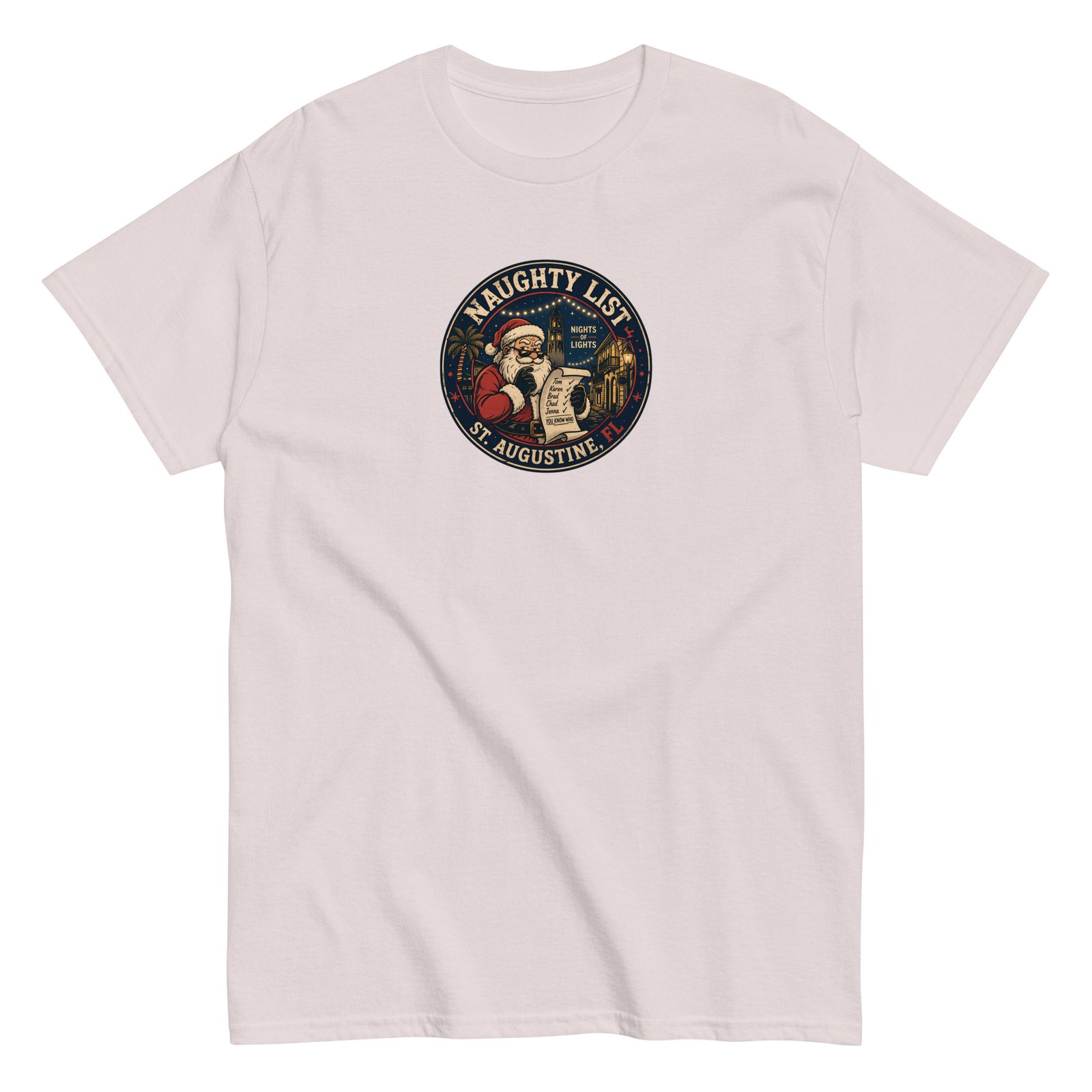 Naughty List Badge Unisex classic tee - Image 5