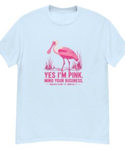 Yes I'm Pink Spoonbill Unisex classic tee - Image 8