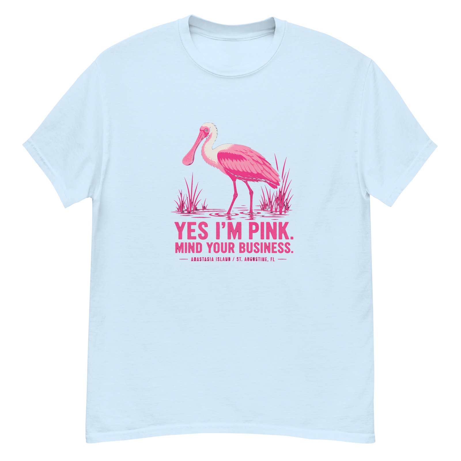 Yes I'm Pink Spoonbill Unisex classic tee - Image 8