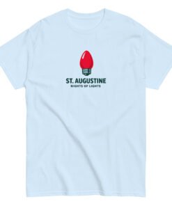 St. Augustine Nights of Lights Red Bulb Unisex classic tee