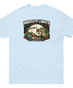 Alligator Eating Santa Nights of Lights Unisex classic tee - Image 10