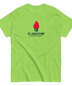 St. Augustine Nights of Lights Red Bulb Unisex classic tee - Image 8