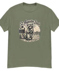 Alternative view of Raccoon St. Augustine Beach Unisex classic tee
