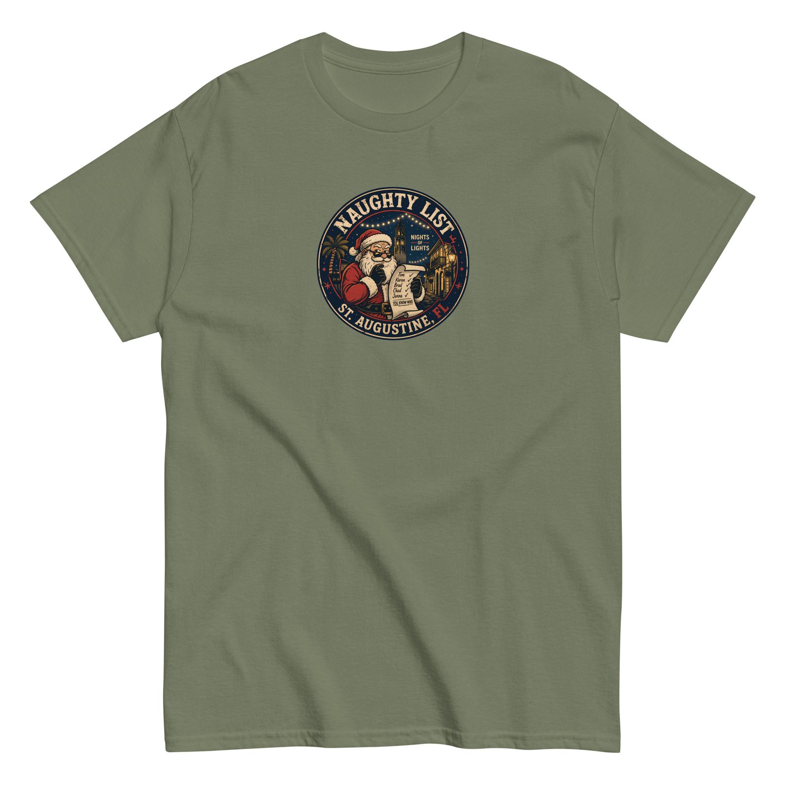 Naughty List Badge Unisex classic tee - Image 4