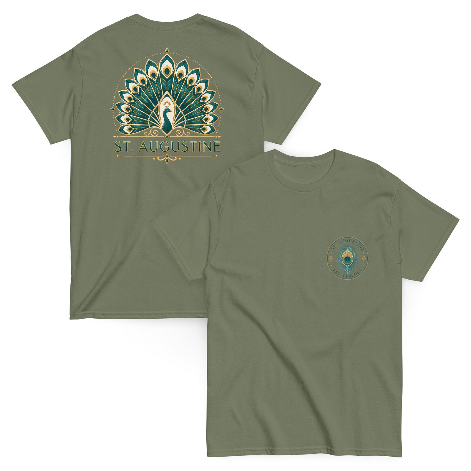 St. Augustine Est. Peacock Unisex classic tee - Image 5
